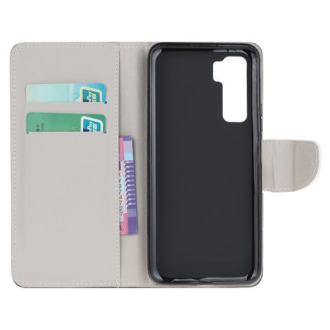 Pattern Printing Wallet Flip Leather Phone Cover for Huawei nova 7 SE/P40 Lite 5G