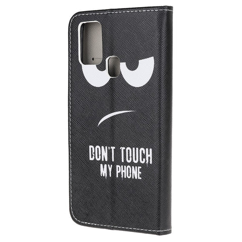 Pattern Printing Cross Texture Leather Wallet Case for Huawei P smart 2020