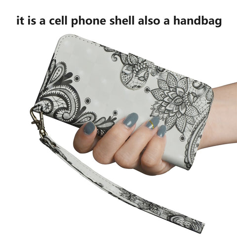 Light Spot Decor Pattern Printing Wallet Stand Leather Case with Strap for Huawei P Smart 2020