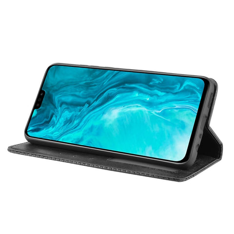 Magnetic Snap Retro Stylish Leather Case with Wallet Stand Phone Shell for Honor 9X Lite
