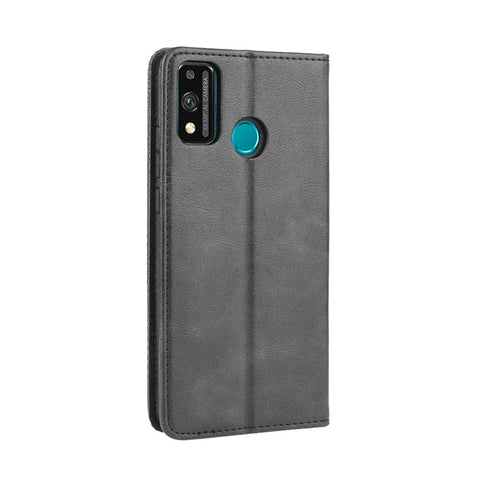 Magnetic Snap Retro Stylish Leather Case with Wallet Stand Phone Shell for Honor 9X Lite