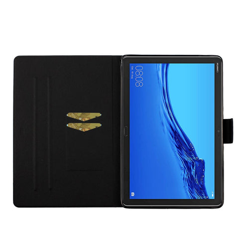 Pattern Printing Card Slots Stand Leather Smart Case for Huawei MediaPad M5 lite 10