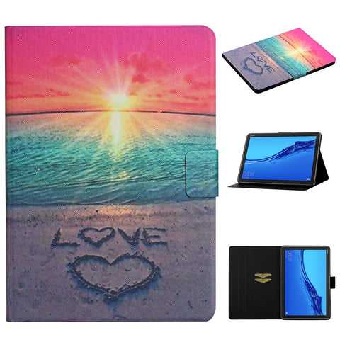 Pattern Printing Card Slots Stand Leather Smart Case for Huawei MediaPad M5 lite 10