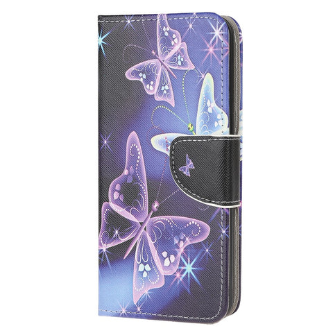 Cross Texture Printing Leather Wallet Protective Cover with Strap for Huawei Y5p