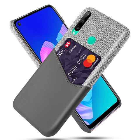 KSQ PC + PU + Cloth Hybrid Back Shell with Card Slot for Huawei P40 Lite E/Honor 9C/Y7p