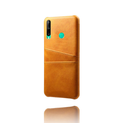 KSQ PU Leather Coated PC Case with Double Card Slots for Huawei P40 Lite E/Honor 9C/Y7p