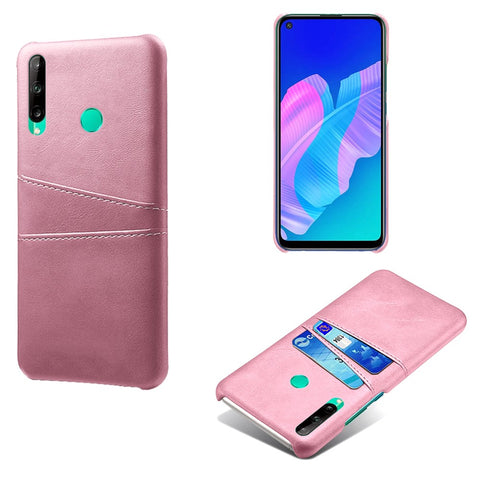 KSQ PU Leather Coated PC Case with Double Card Slots for Huawei P40 Lite E/Honor 9C/Y7p