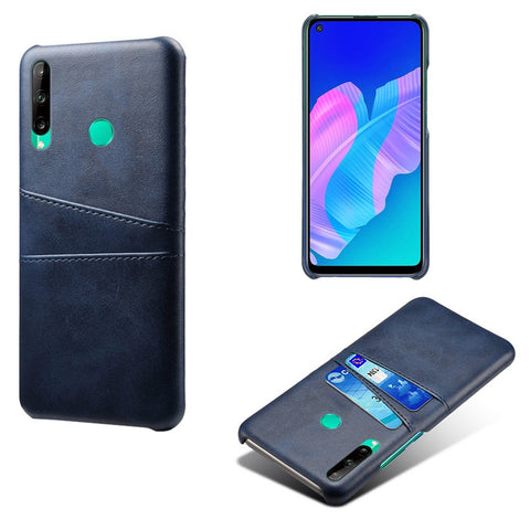 KSQ PU Leather Coated PC Case with Double Card Slots for Huawei P40 Lite E/Honor 9C/Y7p