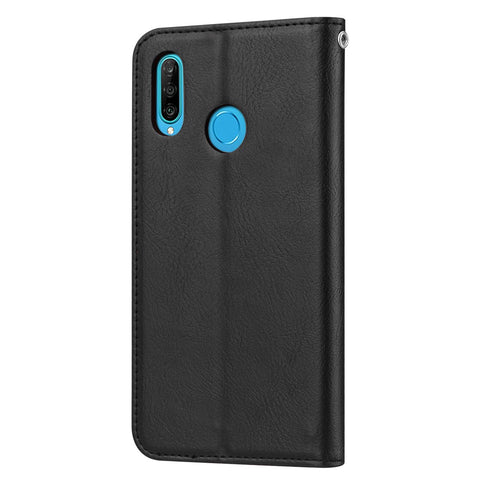 Auto-absorbed Leather Wallet Phone Shell for Huawei Y7p/P40 lite E/Honor 9C