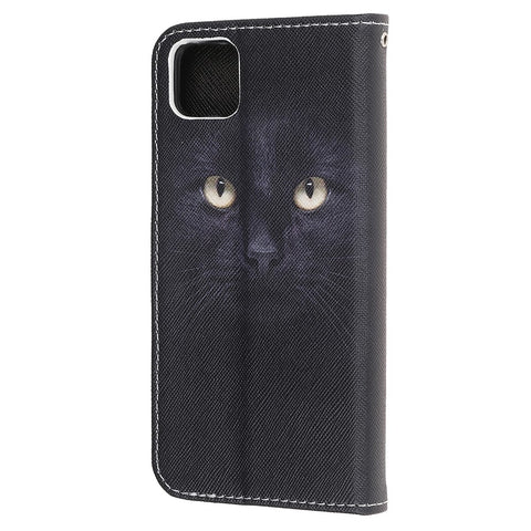 Pattern Printing Cross Texture Leather Wallet Phone Shell with Strap for Huawei Y5p