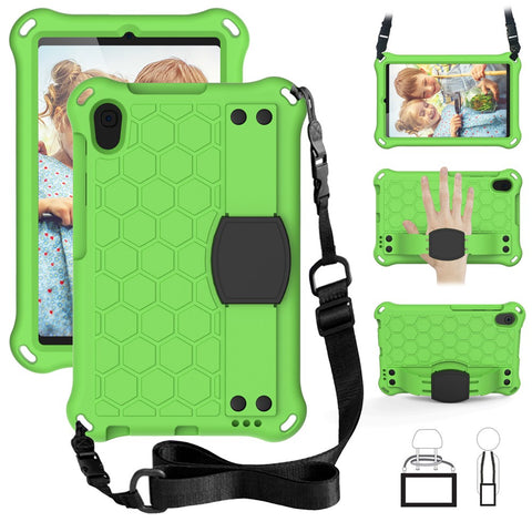 Honeycomb Texture EVA Tablet Case with Shoulder Strap for Huawei MediaPad M5 Lite/M6 8.4-inch