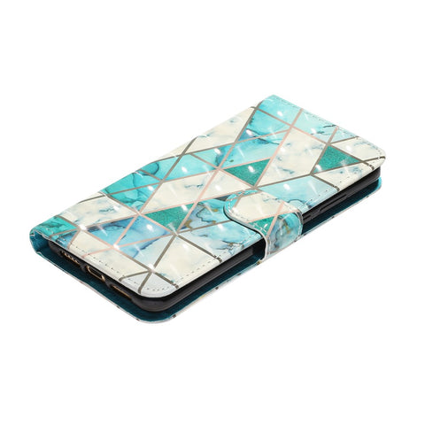 Light Spot Decor Wallet Stand Leather Pattern Printing Phone Case for Huawei P20