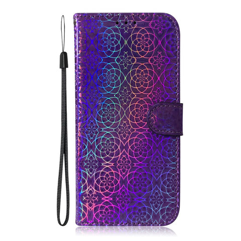 Flower Style Magnetic Leather Shell for	Huawei P smart 2020