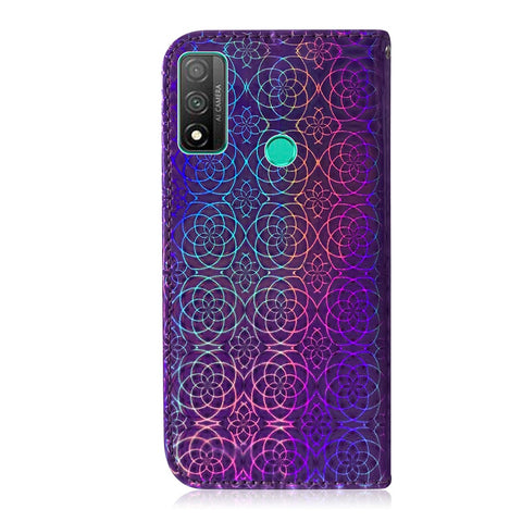 Flower Style Magnetic Leather Shell for	Huawei P smart 2020