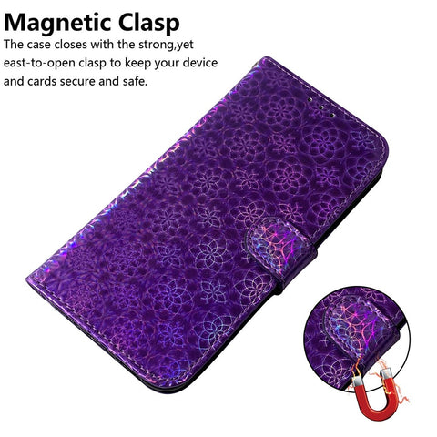 Flower Style Magnetic Leather Shell for	Huawei P smart 2020