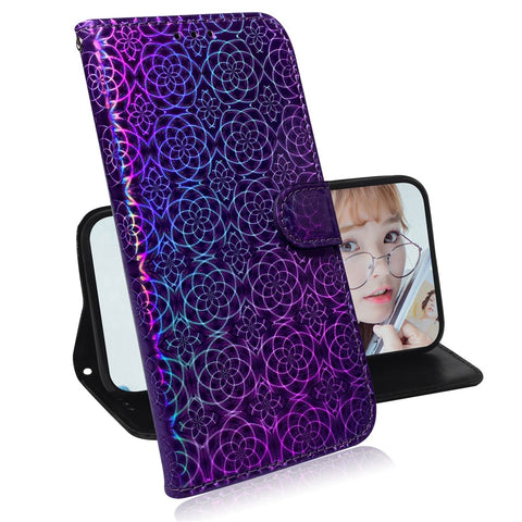 Flower Style Magnetic Leather Shell for	Huawei P smart 2020