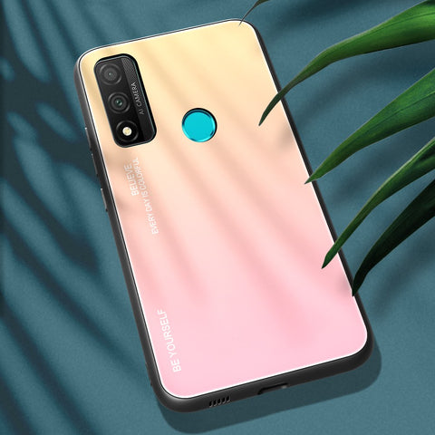 Gradient Color Tempered Glass + PC + TPU Combo Case for Huawei P Smart 2020