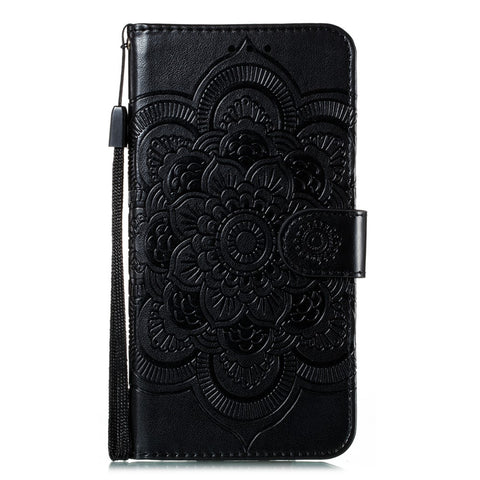 Imprint Mandala Flower Leather Protective Cover for Huawei P Smart 2020