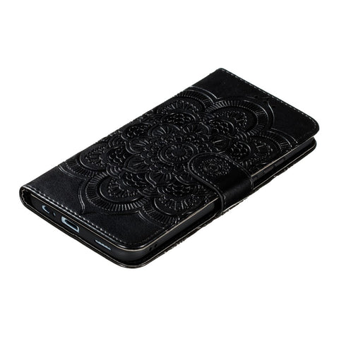 Imprint Mandala Flower Leather Protective Cover for Huawei P Smart 2020