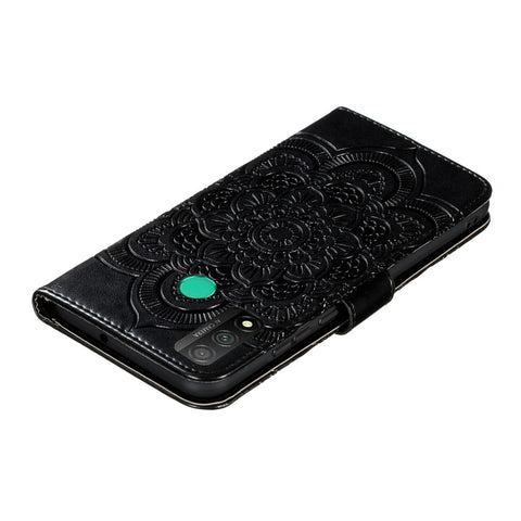 Imprint Mandala Flower Leather Protective Cover for Huawei P Smart 2020