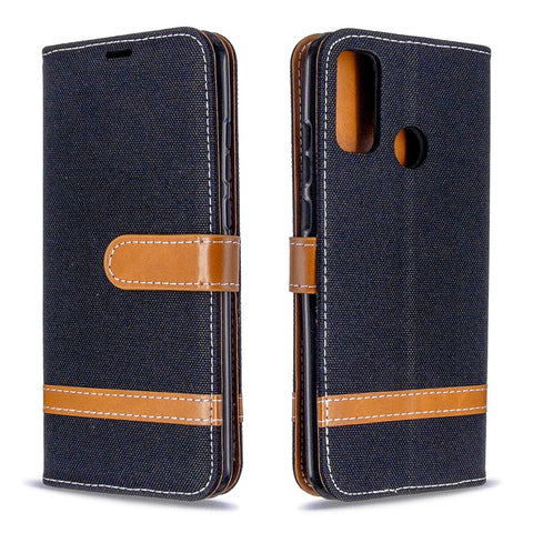 Assorted Color Jeans Cloth Leather Cover for Huawei P smart 2020