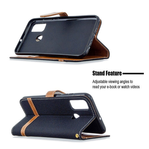 Assorted Color Jeans Cloth Leather Cover for Huawei P smart 2020