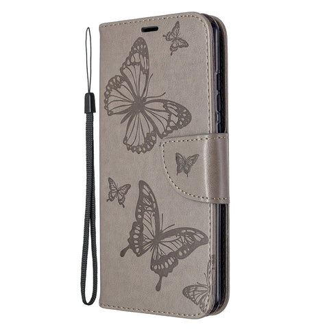 Imprint Butterfly Wallet Leather Shell for Huawei P Smart 2020