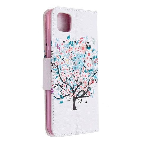 Pattern Printing Wallet Stand Flip Leather Phone Shell for Huawei Y5p / Honor 9S