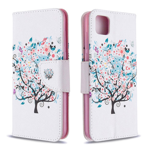 Pattern Printing Wallet Stand Flip Leather Phone Shell for Huawei Y5p / Honor 9S