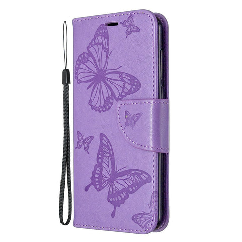 Imprint Butterfly Magnetic Leather Cover for Huawei Y5p / Honor 9S