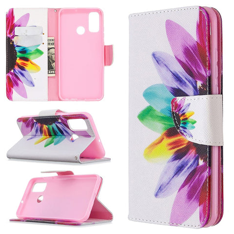Pattern Printing Leather Wallet Stand Case for Huawei P smart 2020