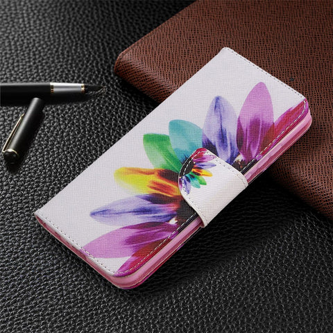 Pattern Printing Leather Wallet Stand Case for Huawei P smart 2020
