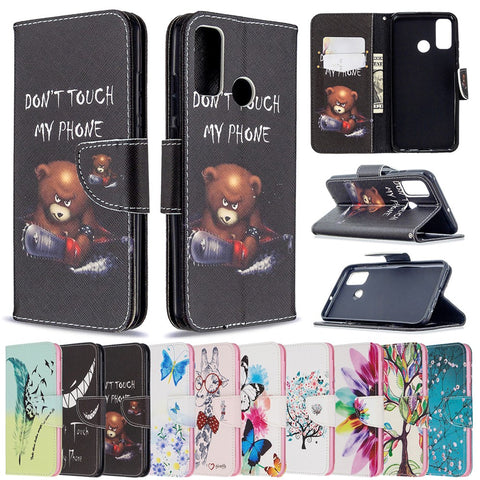 Pattern Printing Leather Wallet Stand Case for Huawei P smart 2020
