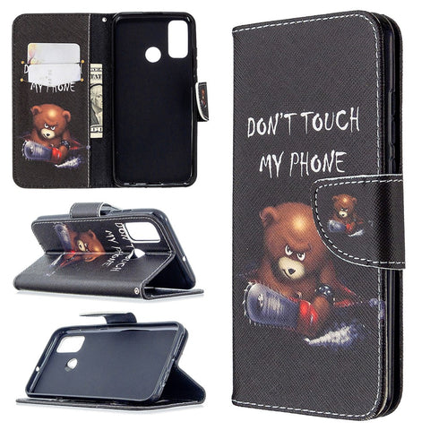 Pattern Printing Leather Wallet Stand Case for Huawei P smart 2020