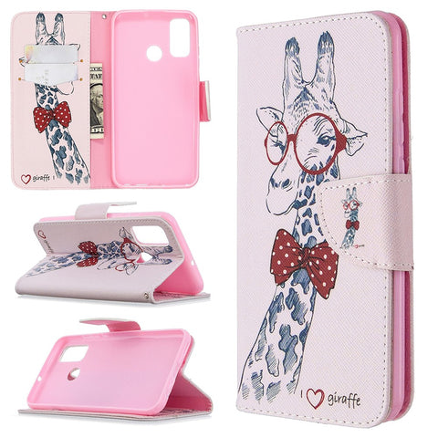Pattern Printing Leather Wallet Stand Case for Huawei P smart 2020