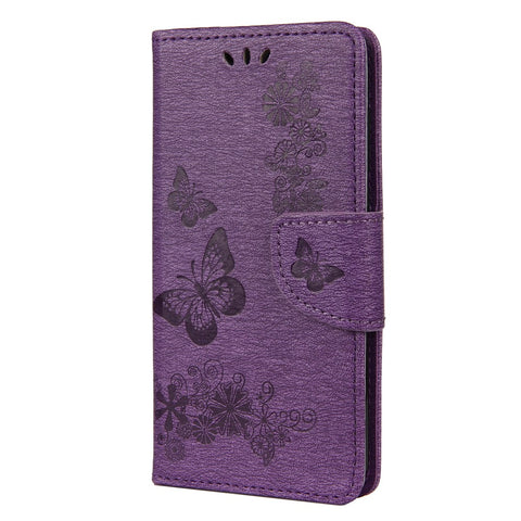 Imprint Butterfly Flower Cover Leather Wallet Case for Huawei Y5p/Honor 9S