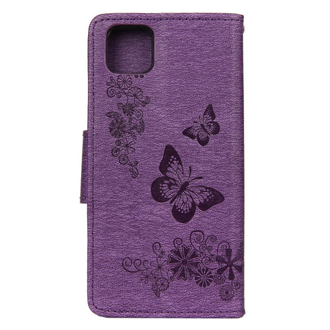 Imprint Butterfly Flower Cover Leather Wallet Case for Huawei Y5p/Honor 9S