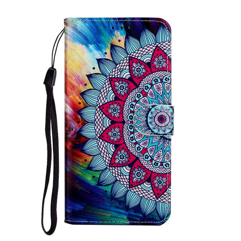 Embossed Patterned Wallet Leather Phone Case for Huawei P Smart 2020