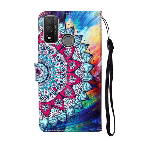 Embossed Patterned Wallet Leather Phone Case for Huawei P Smart 2020