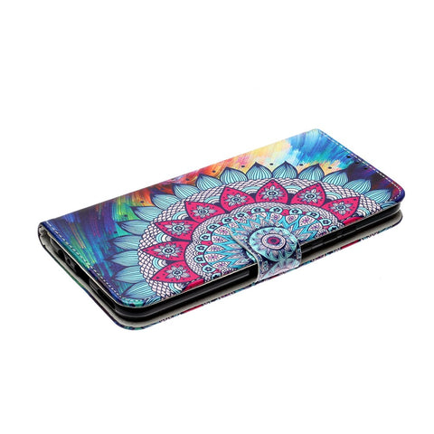 Embossed Patterned Wallet Leather Phone Case for Huawei P Smart 2020