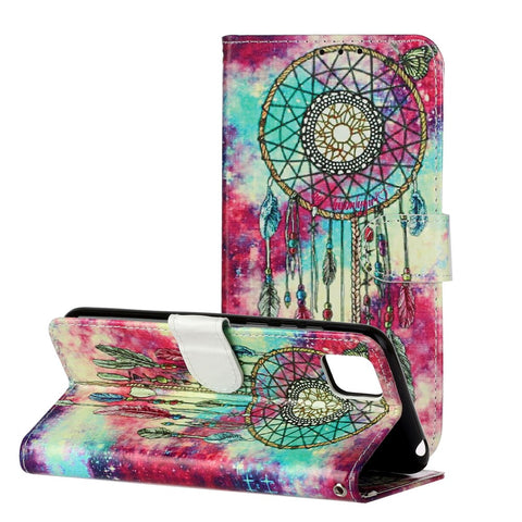 Pattern Printing Shell Leather Wallet Cell Phone Cover for Huawei Y5p