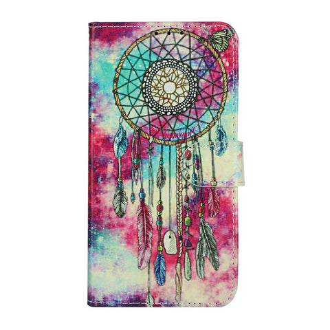 Pattern Printing Shell Leather Wallet Cell Phone Cover for Huawei Y5p