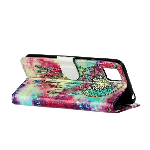Pattern Printing Shell Leather Wallet Cell Phone Cover for Huawei Y5p