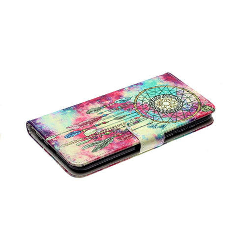 Pattern Printing Shell Leather Wallet Cell Phone Cover for Huawei Y5p