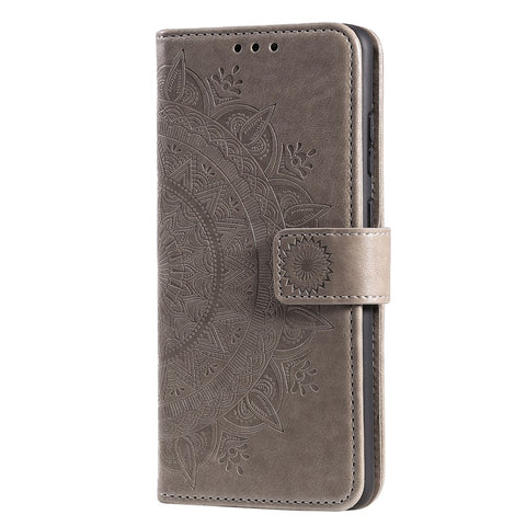Imprint Flower Leather Wallet Stand Case for Honor 9X Lite