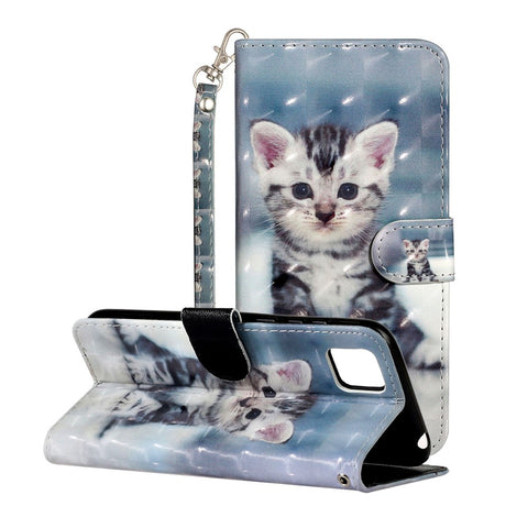 Light Spot Decor Patterned Leather Wallet Stand Case for Huawei Y5p