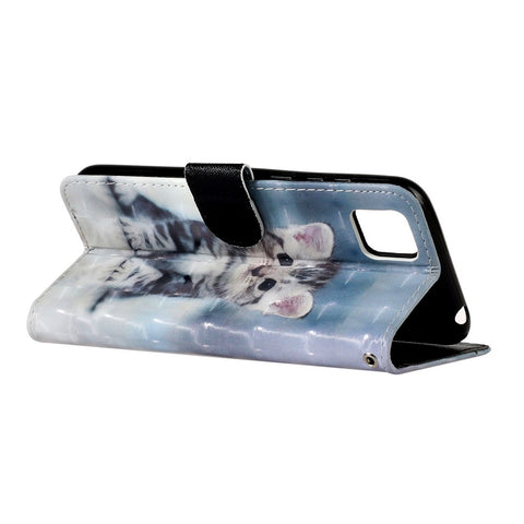 Light Spot Decor Patterned Leather Wallet Stand Case for Huawei Y5p