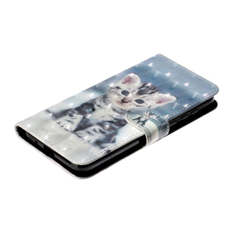 Light Spot Decor Patterned Leather Wallet Stand Case for Huawei Y5p