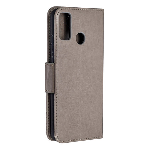 Imprint Butterfly Wallet Flip Leather Cell Phone Case for Honor 9X Lite