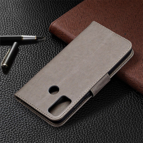 Imprint Butterfly Wallet Flip Leather Cell Phone Case for Honor 9X Lite
